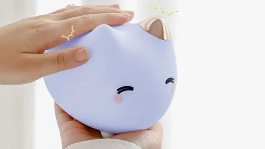 عملکرد بسیار آسان چراغ خواب عروسکی بیسوس مدل Baseus Cute Series DGAM-A02 kitty Silicone Night Light