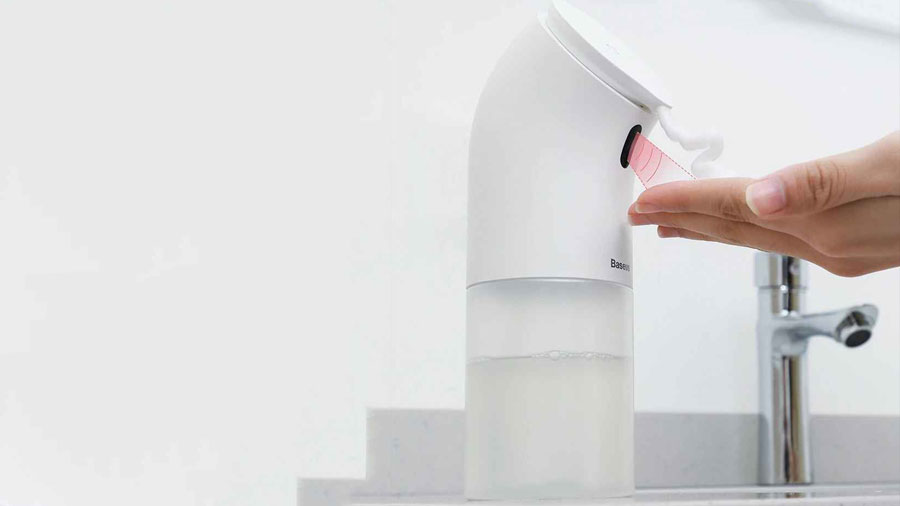 پمپ مایع دستشویی با قابلیت فوم ساز بیسوس Baseus Minipeng Hand Washing machine دارای سنسور تشخیص دست