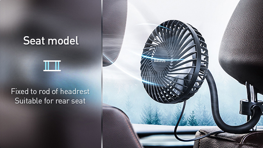 پنکه قابل حمل مخصوص خودرو بیسوس   BASEUS Departure Car Vehicle Cooling Fan (Seat Type)