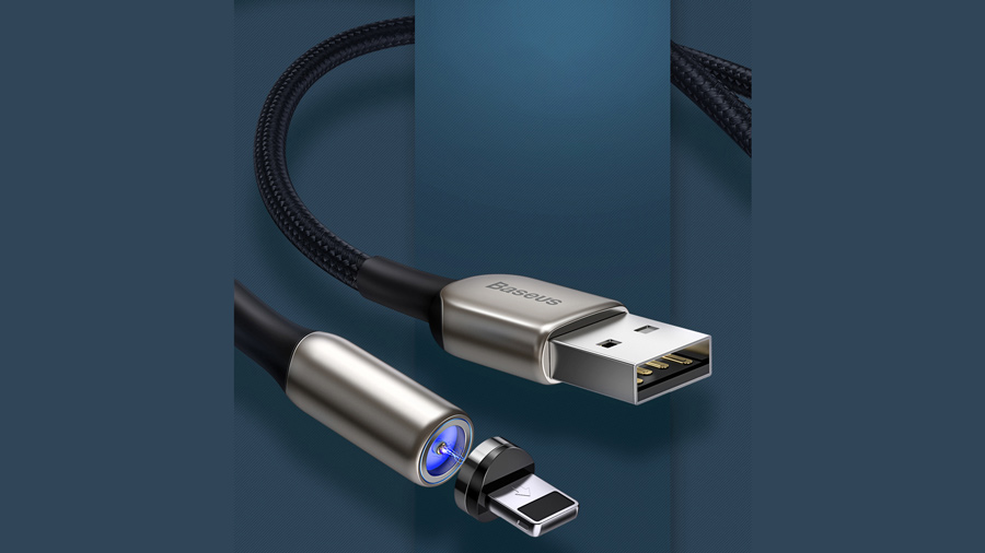 کابل شارژ و انتقال داده 1 متری آهنربایی میکرو یو اس بی بیسوس Baseus Zinc Magnetic Cable MicroUSB 1M دارای بدنه باکیفیت