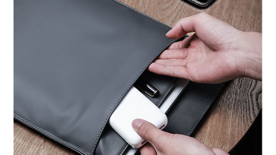 کیف چرمی مخصوص مک بوک بیسوس Baseus Traction Computer Bag دارای محفظه جداگانه