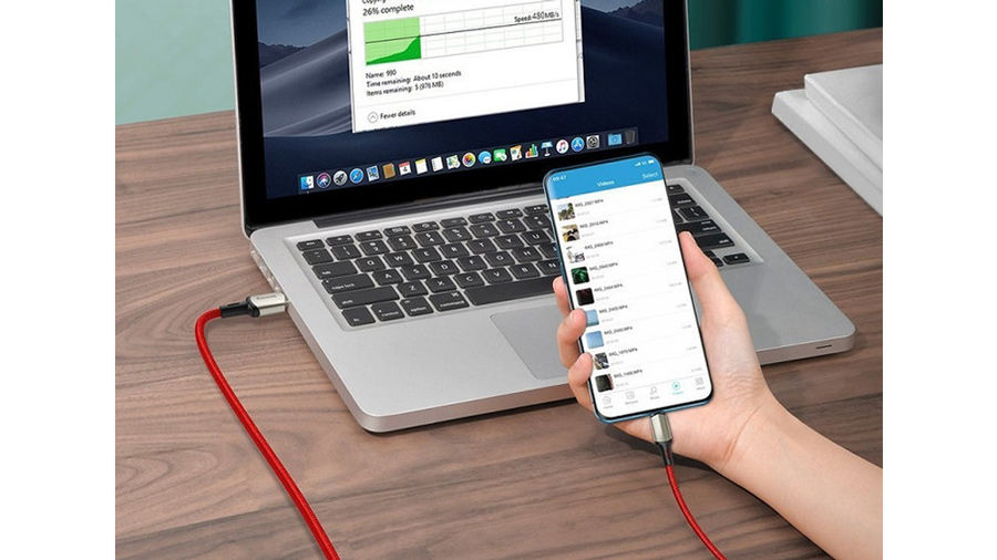 کابل شارژ سریع و انتقال داده تایپ سی بیسوس Baseus Cafule VOOC Type-C Fast Cable 2M دارای قابلیت انتقال داده