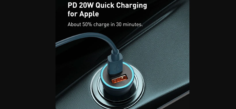 شارژر فندکی سریع بیسوس Baseus Golden Contactor Pro Dual Quick Charger Car Charger U+C 40W
