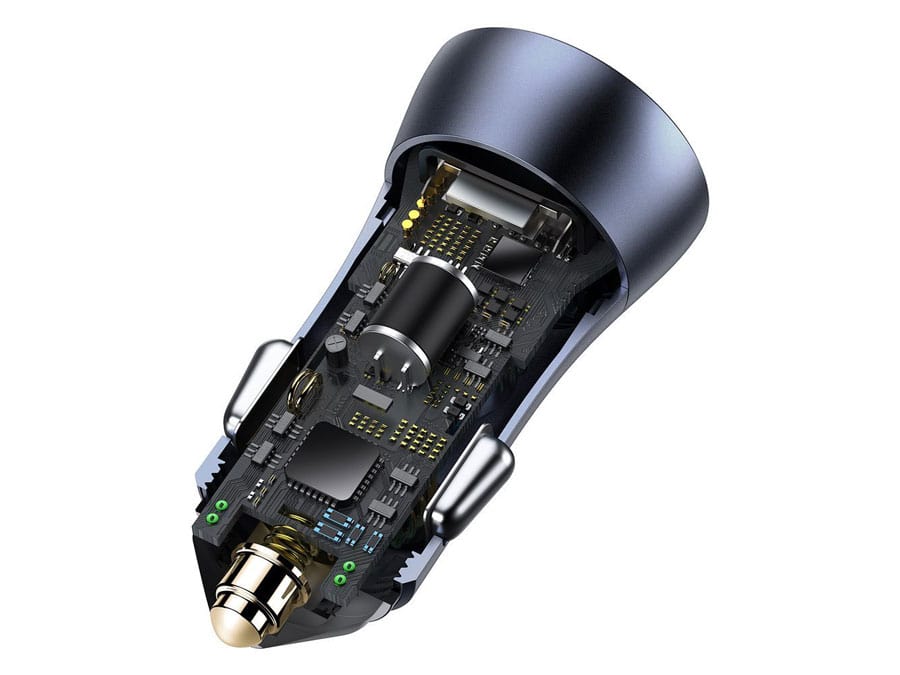 شارژر فندکی شارژ سریع دو پورت بیسوس Baseus Golden Contactor Pro Dual USB Quick Car Charger