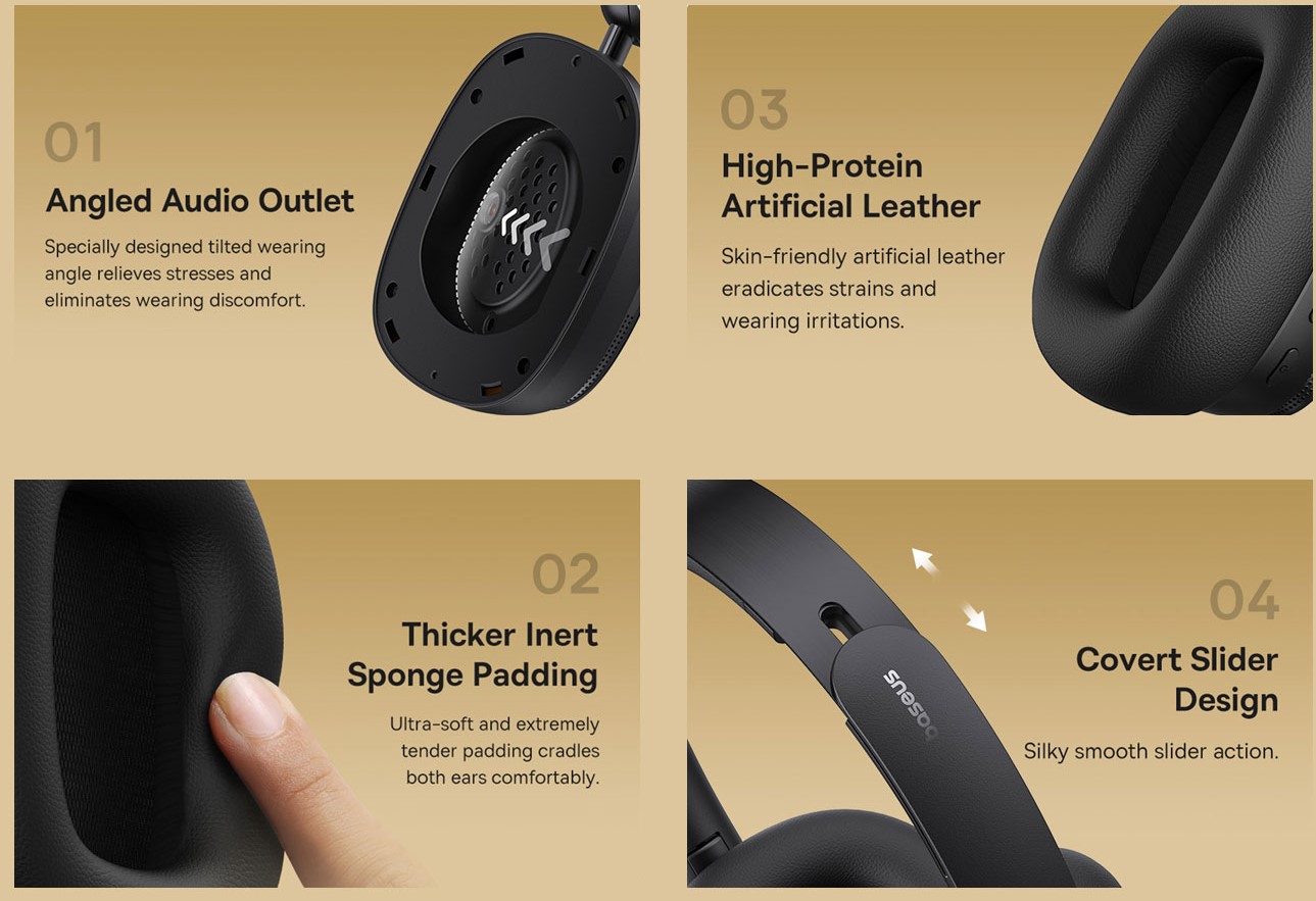 طراحی over-ear و earbuds هدفون بیسوس