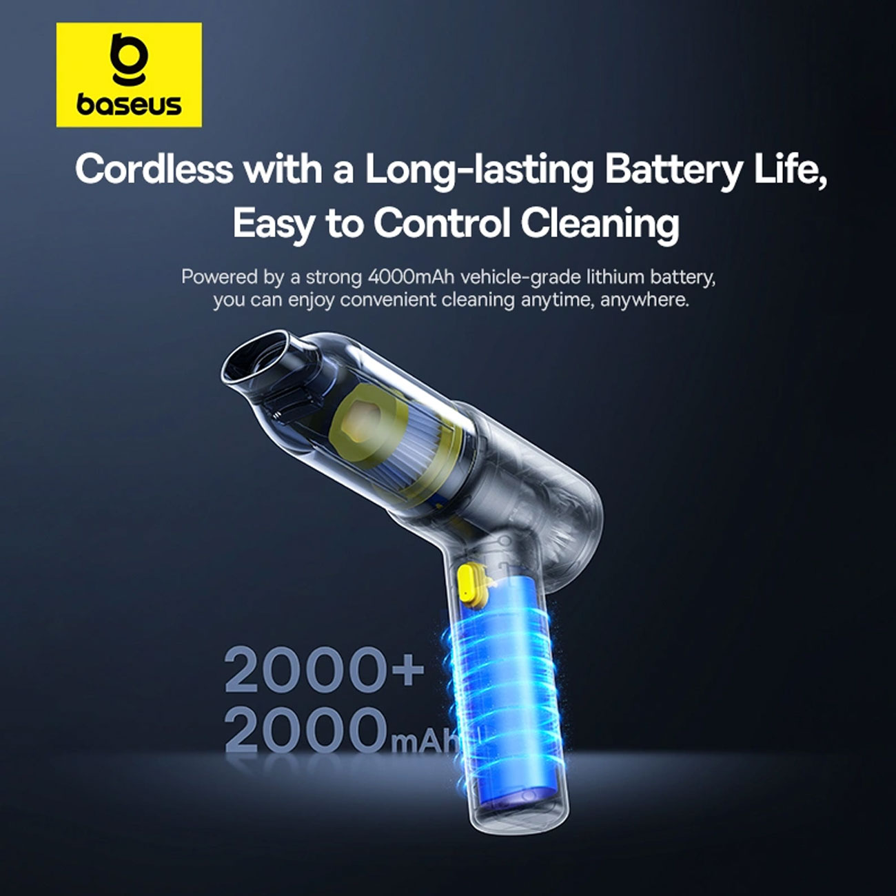 جاروبرقی بیسوس با باتری 2000mAh