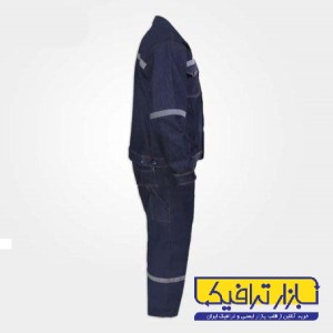لباس کار شبرنگ دار جین آبی
