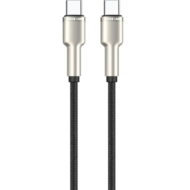 کابل شارژ Type-C به Type-C گرین لاین مدل Green Lion Braided Cable GNBRUC2UCBK طول 1 متر در بروزکالا