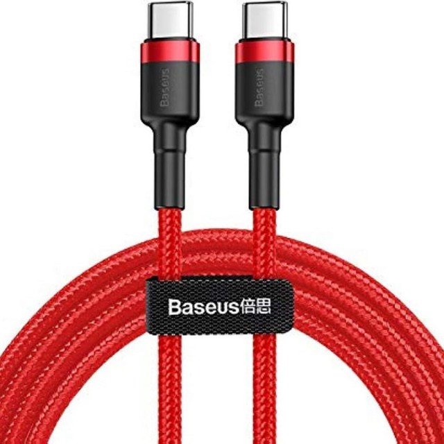 کابل شارژ Type-C به Type-C بیسوس مدل Baseus Cafule Series CATKLF-H09 طول 2 متر در  بروزکالا