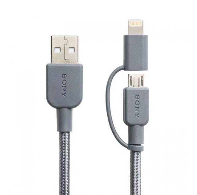 کابل تبدیل USB به microUSB / لایتنینگ سونی مدل CP-ABLP150 طول 1.5 متر