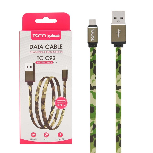 کابل تبدیل USB به USB-C تسکو مدل TC C92 طول 1 متر