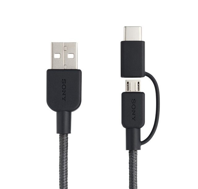 کابل تبدیل USB به USB-C / microUSB سونی مدل CP-ABC150 طول 1.5 متر