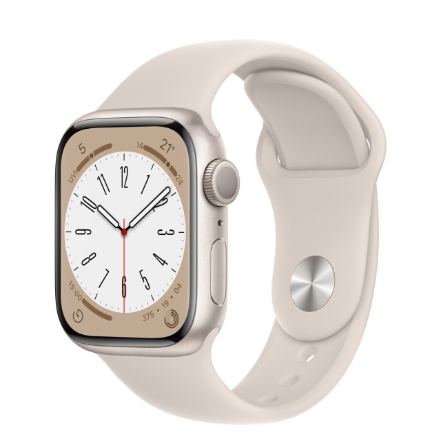 ساعت هوشمند اپل سری 8 سایز 45 با بند سیلیکون استارلایت مدل Apple Watch S8 STARLIGHT 45mm در بروزکالا