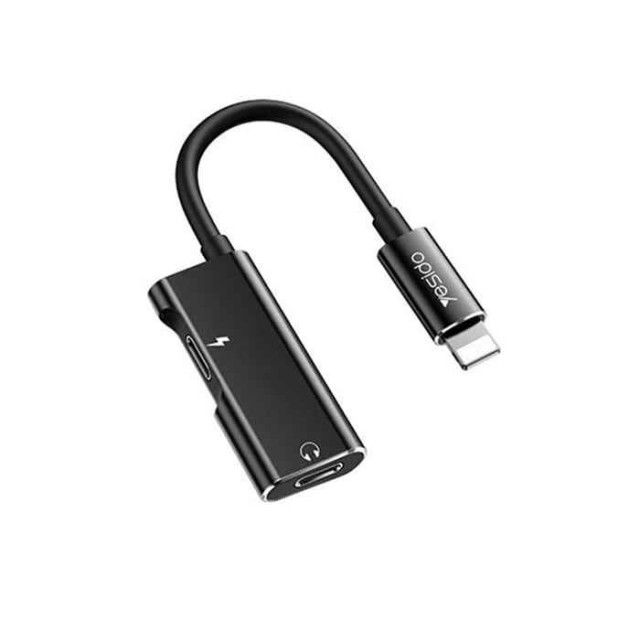 مبدل لایتنینگ به AUX با قابلیت شارژ یسیدو مدل YESIDO YAU11 در بروزکالا
