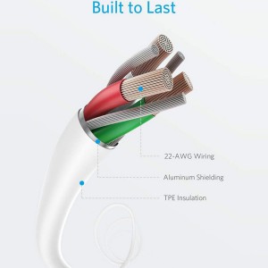 کابل شارژ USB به لایتنینگ انکر مدل  Anker 321 A8432H22 طول 0.9 متر در  بروزکالا