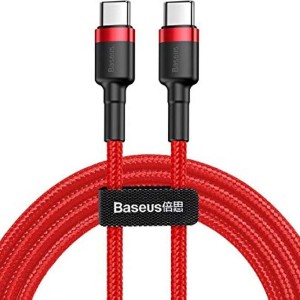 کابل شارژ Type-C به Type-C بیسوس مدل Baseus Cafule Series CATKLF-H09 طول 2 متر در  بروزکالا