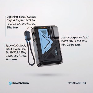 پاوربانک پاورولوژی مدل Powerology Solar Powerbank PPBDS05 Sante  ظرفیت 10000 میلی آمپر ساعت در بروزکالا