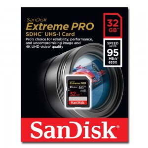 کارت حافظه SDHC سن دیسک مدل Extreme Pro V30 کلاس 10 استاندارد UHS-I U3 سرعت 633X 95MBps ظرفیت 32 گیگابایت