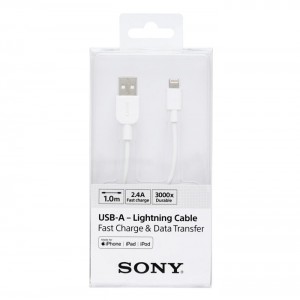 کابل تبدیل USB به لایتنینگ سونی مدل CP-AL100 طول 1 متر