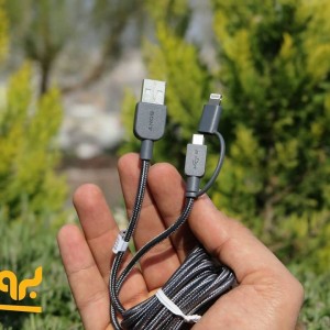 کابل تبدیل USB به microUSB / لایتنینگ سونی مدل CP-ABLP150 طول 1.5 متر