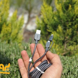 کابل تبدیل USB به microUSB / لایتنینگ سونی مدل CP-ABLP150 طول 1.5 متر