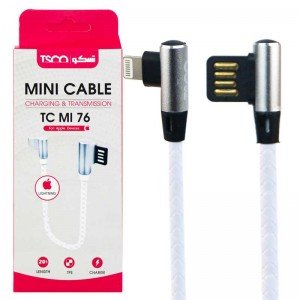 کابل تبدیل USB به لایتنینگ تسکو مدل TC MI76 طول 0.2 متر