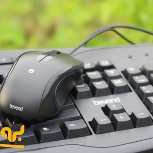 کیبورد و ماوس با سیم بیاند مدل BMK-6145 با حروف فارسی