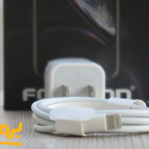 شارژر دیواری فاکسکان مدل MD814CH/A به همراه کابل تبدیل لایتنینگ