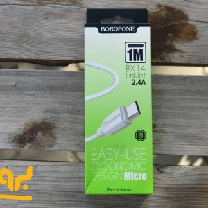 کابل تبدیل USB به microUSB بروفون مدل BX14 طول ۱ متر در بروزکالا