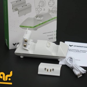 پایه شارژ دسته بازی Xbox One S اسپارک فاکس مدل Dual Controller Charger