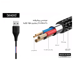 کابل تبدیل USB به microUSB بیاند مدل BA-300 طول 1 متر