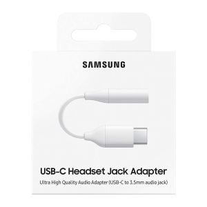 کابل تبدیل USB-C به جک 3.5 میلی متری سامسونگ مدل SAMSUNG EE-UC10JUWEGUS طول 19 سانتی متر