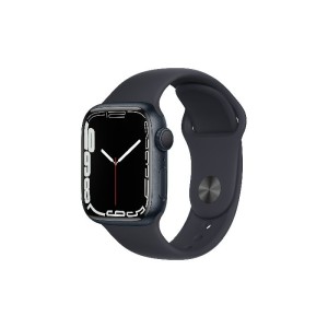 ساعت هوشمند اپل سری 7 سایز 41 با بند سیلیکون میدنایت مدل Apple Watch S7 Midnight 41mm در بروزکالا