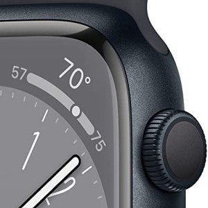 ساعت هوشمند اپل سری 8 سایز 45با بند سیلیکون میدنایت مدل Apple Watch S8 MIDNIGHT 45mmدر بروزکالا