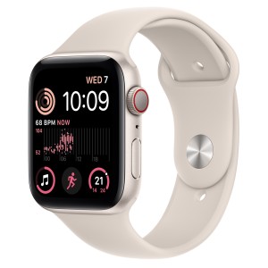 ساعت هوشمند اپل سری 8 سایز 45 با بند سیلیکون استارلایت مدل Apple Watch S8 STARLIGHT 45mm در بروزکالا