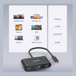 هاب سه پورت تایپ سی انکر مدل Anker A8339 در بروزکالا