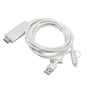 کابل تبدیل  USB-C / microUSB / Lightning به HDMI  پرووان مدل PCH70 در بروزکالا