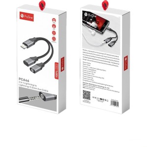 کابل تبدیل لایتنینگ به AUX / USB-C پرووان مدل PCA46 در بروزکالا