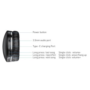 هدفون بی‌ سیم باسئوس مدل  Baseus Bowie D05 در بروزکالا