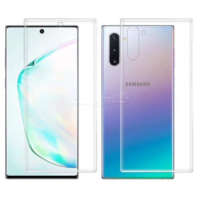 گلس هیدروژلی شفاف سامسونگ Note 10 به همراه محافظ پشت