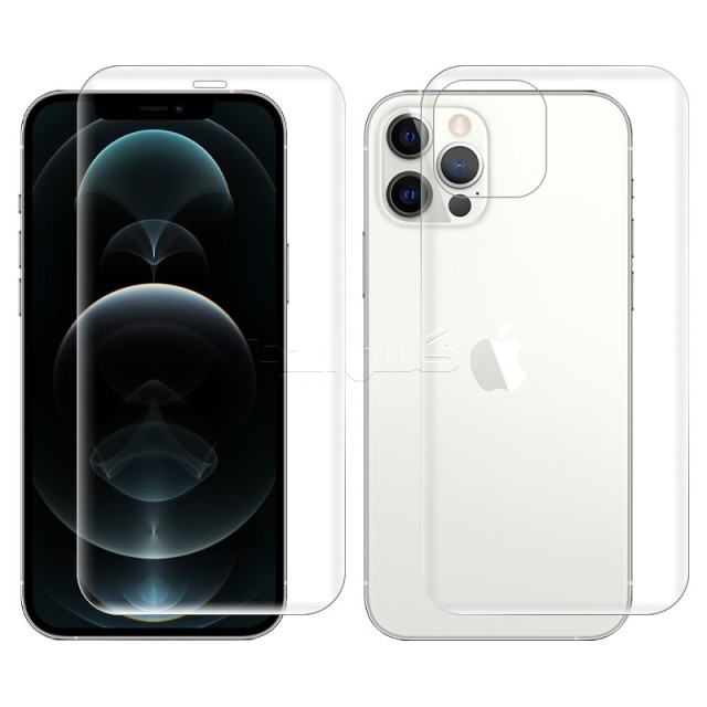 گلس هیدروژلی شفاف اپل iphone 12 Pro Max به همراه محافظ پشت