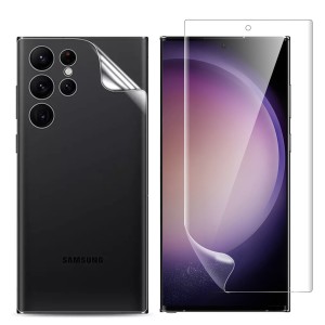 گلس هیدروژلی شفاف سامسونگ S23 Ultra به همراه محافظ پشت
