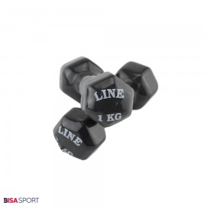 دمبل 1 کیلوگرمی روکش دار لاین مدل BS-37