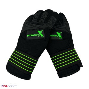 دستکش دروازه بانی پسرانه مدل POWER X سایز 8 سبز