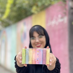 مداد شمعی رنگ پاستلی ۸ رنگ