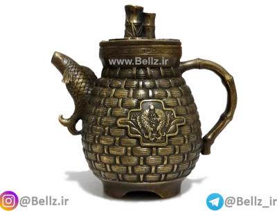 قوری برنزی طرح ماهی