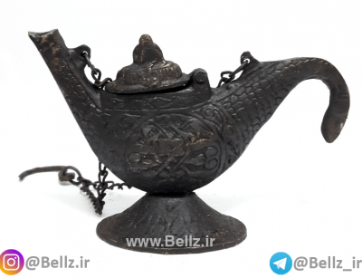 چراغ پیسوز برنجی نقشدار - طرح ۱