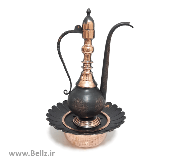 آفتابه لگن نقش دار مسی (طرح ۲)
