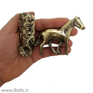 مجسمه و جاخلالی اسب برنجی