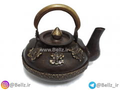 قوری برنجی نقش برجسته